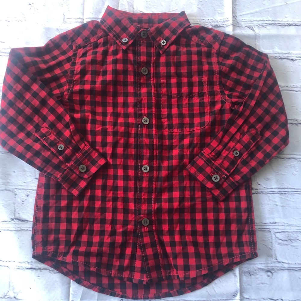 Toddler Boys Holiday Buffalo Check dress shirt
